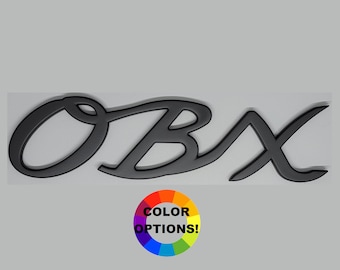 OBX Emblem Badge Classic Style Script - Pair