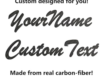 CUSTOM CARBON FIBER Emblems | Personalized | Classic | Script | Bronco | Carbon Fiber | Set of 2 Fender | Badge | Decal | Bespoke | Cursive