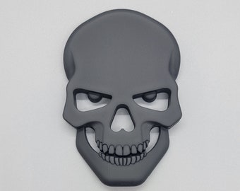 Skull Car Emblem Badge 3D, See-through Design