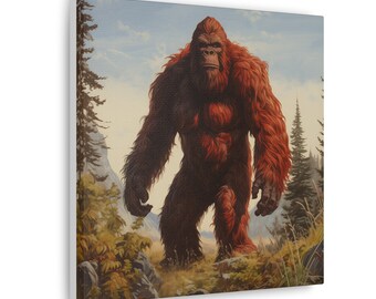 Sasquatch in Woods Canvas Gallery Wraps artwork gift