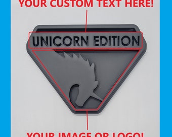 Custom Fender Emblem | Personalized Badge | Fits Bronco Badlands | Unicorn | Bespoke | Unicorn Edition
