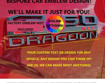 Custom Vehicle Emblems - Bespoke Design and Fabrication!