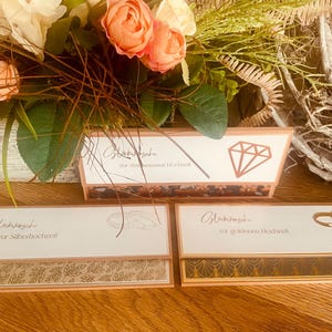 personalisierte Glückwunschkarte zur Silbernen | Goldenen | Diamanten Hochzeit | mit Gutschein |  Wunscherfüller
