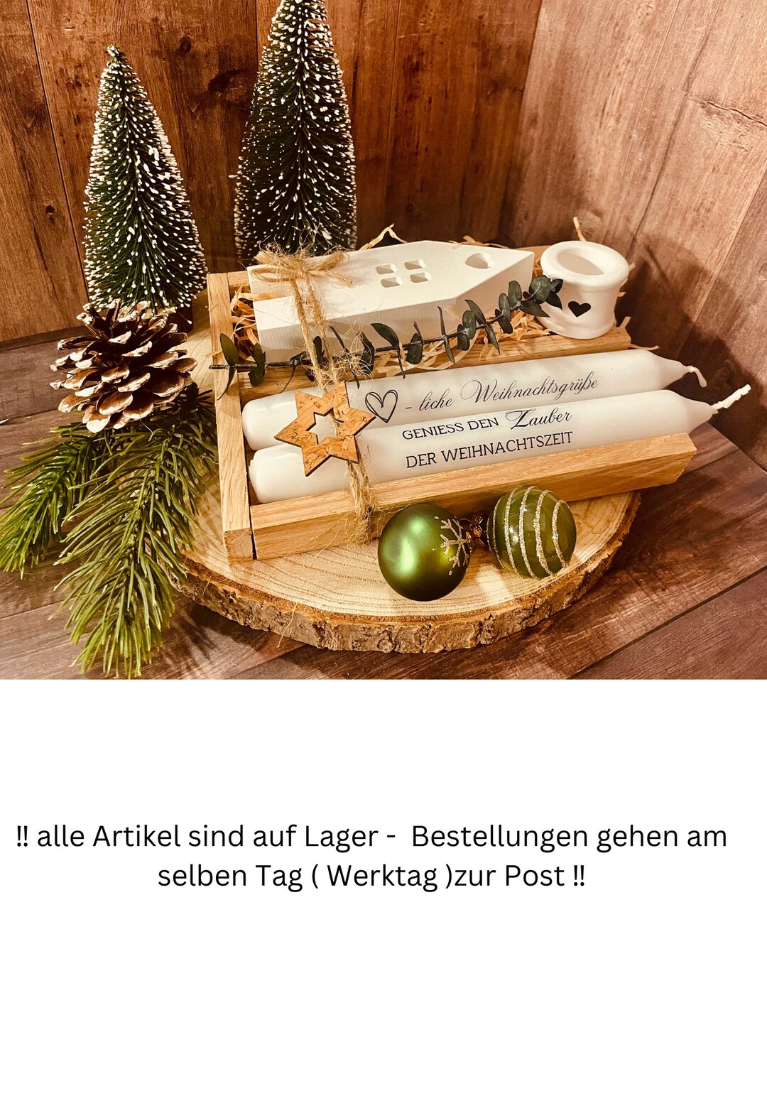 Geschenkset zu Weihnachten Kerzenset Mitbringsel Etsy.de