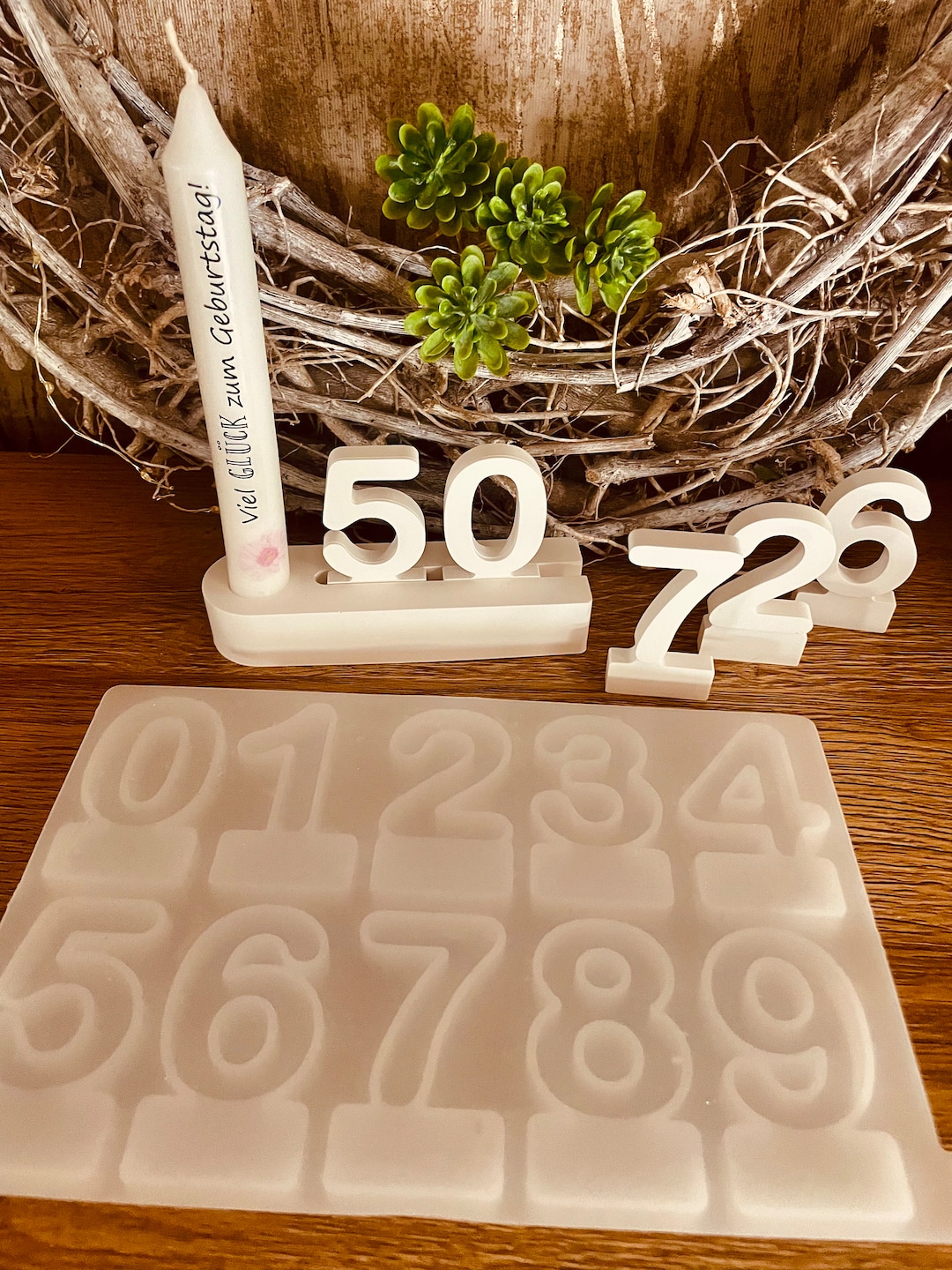 Cast For Numbers Silicone Mold Insert Numbers | Casting Molds Birthday Numbers - Etsy