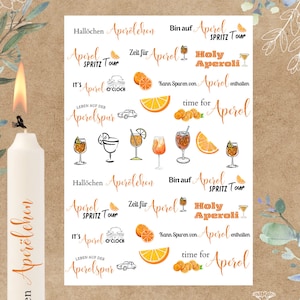 Candle tattoo Aperol DIN A4 | best friend | waterslide candles | candle foil