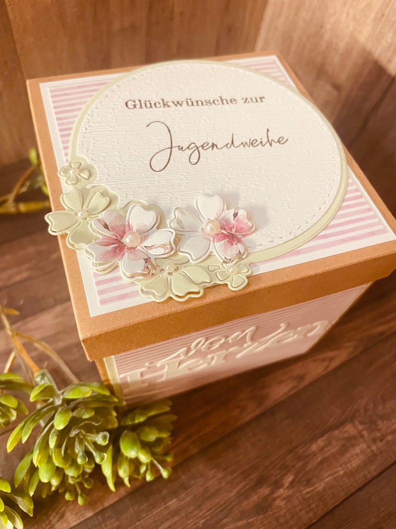 Jugendweihegeschenk Vintage Explosionsbox Geldgeschenk zur Jugendweihe / Kommunion/ Konfirmation Bild 7