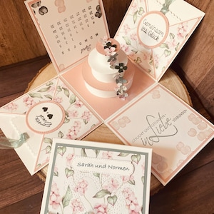 Explosionsbox Hochzeitsgeschenk, hochzeitsgeschenke, personalisierbares Hochzeitsgeschenk, SCHNEEBEERE, Geldgeschenk