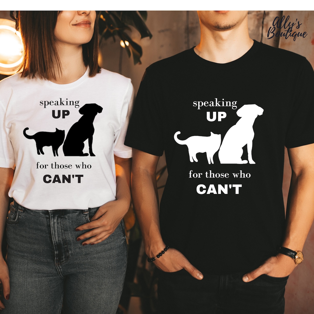 I Speak for Those Who Can't Animal Awareness Tee/ Stop Animal Abuse