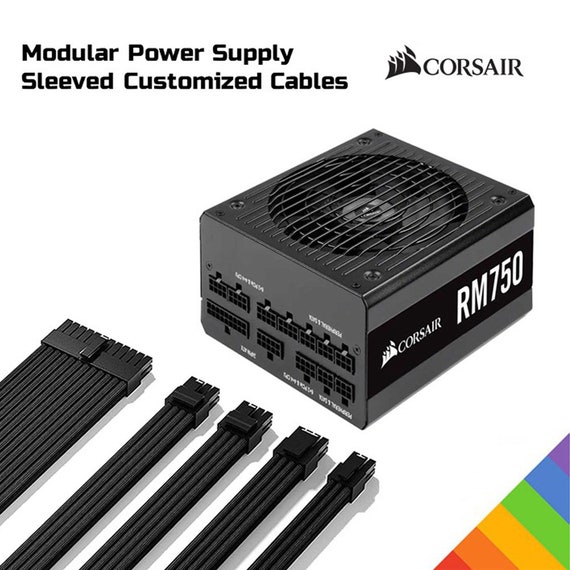 Custom Sleeved Cable Corsair Modular Power Supply Etsy