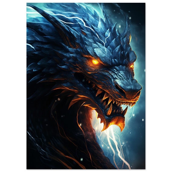 Art Poster Dragon Dark Fantasy