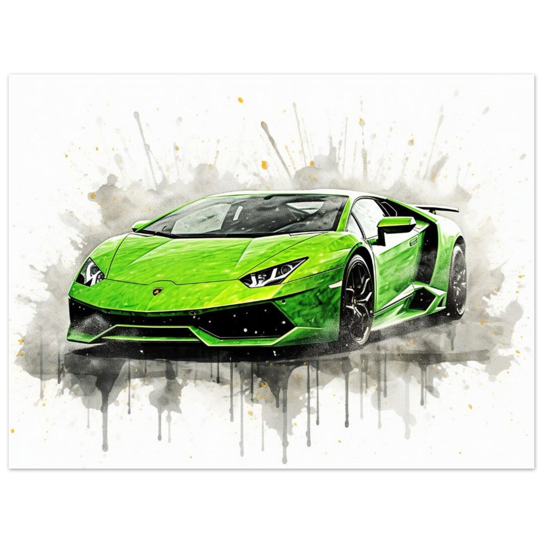 Car Poster Aventador Sports Car Art Print Etsy