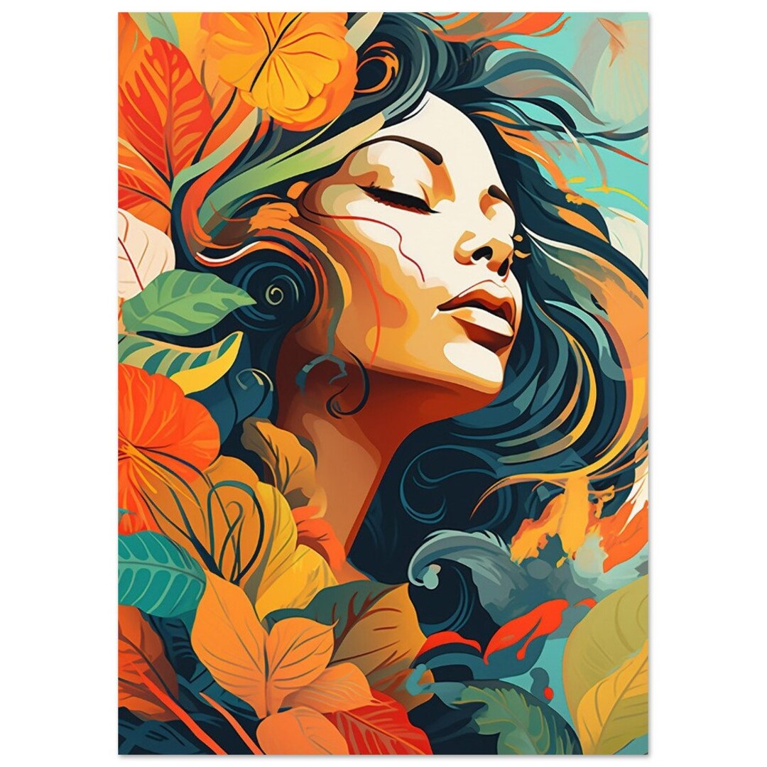 Poster Aesthetic Face Abstract Art Aesthetic Mural Art Etsy