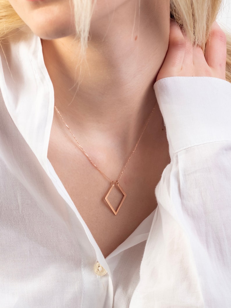 Minimalist Geometric Ring Holder Necklace