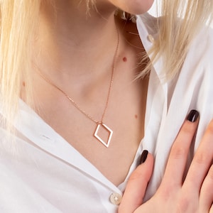 Minimalist Geometric Ring Holder Necklace