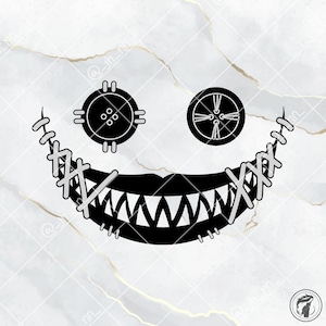 Coraline Svg,  Button Eyes Png, Coraline Digital Print For Tshirt and Hat, Creepy Smile Png, Happy Halloween Button Eyes Design For T-shirt