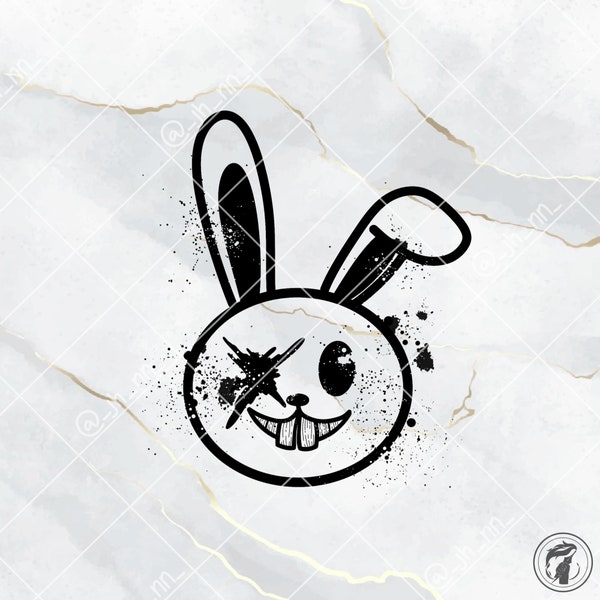 Graffiti Bunny Svg, Easter Bunny svg, Voodoo Bunny, Gangster Rannit, Urban Street Art, Digital Download, Cricut File, eps png dxf