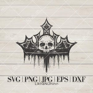 Skull Crown Svg, Skull Graffiti Svg, Skeleton Svg, Grim Reaper, Skull Png, Transparent, Instant Download, Vector
