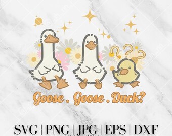 Gans Gans Ente SVG PNG, Gans SVG, Ente Png, Dumme Gans SVG-Dateien für Cricut,