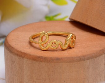Einzigartige Gold Liebe Ring-Unisex Ring-Ring für Männer-Ring für Frauen-verstellbare Ring-Ring für jede Gelegenheit-Geschenk für sie-Geschenk für ihn