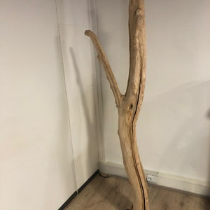 Floor lamp made from natural beech for ambient/backlighting