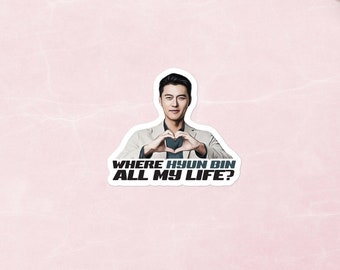 Where Hyun Bin all my life Bubble-free sticker