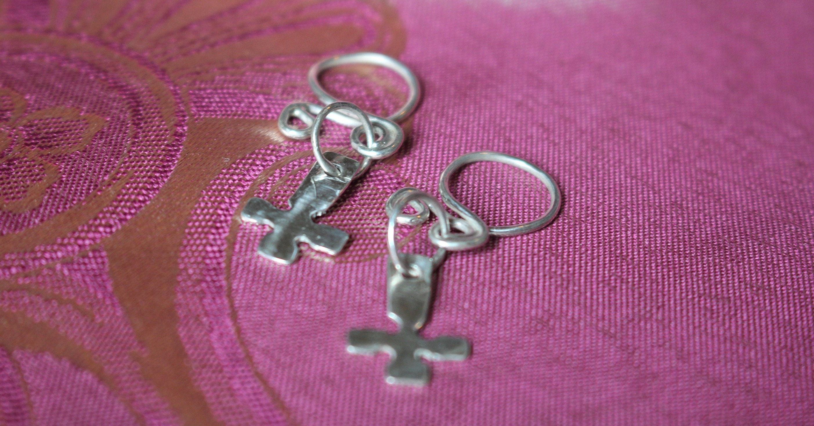 Nonpiercing Inverted Cross Nipple Rings in Stirling Silver Etsy Canada