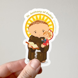 St. Anthony of Padua Sticker Catholic Gifts for Catholic Confirmation Catholic Mom Gift Catholic Dad Gift Portuguese Saint Anthony Sticker