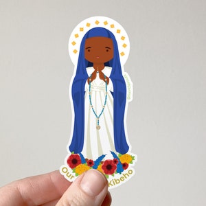 Our Lady of Kibeho Sticker | Mother of the Word | Rwandan Marian Apparition | African Catholic Art | Waterproof Vinyl Decal | Religious Gift