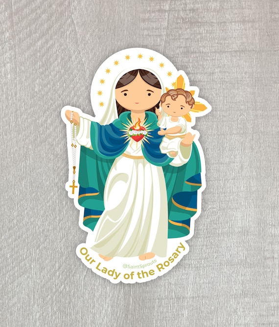 Our Lady of the Rosary Sticker | Battle of Lepanto Victory | Catholic Marian Devotion | Waterproof Vinyl Decal | Religious Prayer Gift - Etsy UK