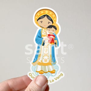 Our Lady of La Vang Sticker | Vietnamese Marian Apparition | Catholic Asian Devotion | Waterproof Vinyl Decal | Religious Gift | Faith Art