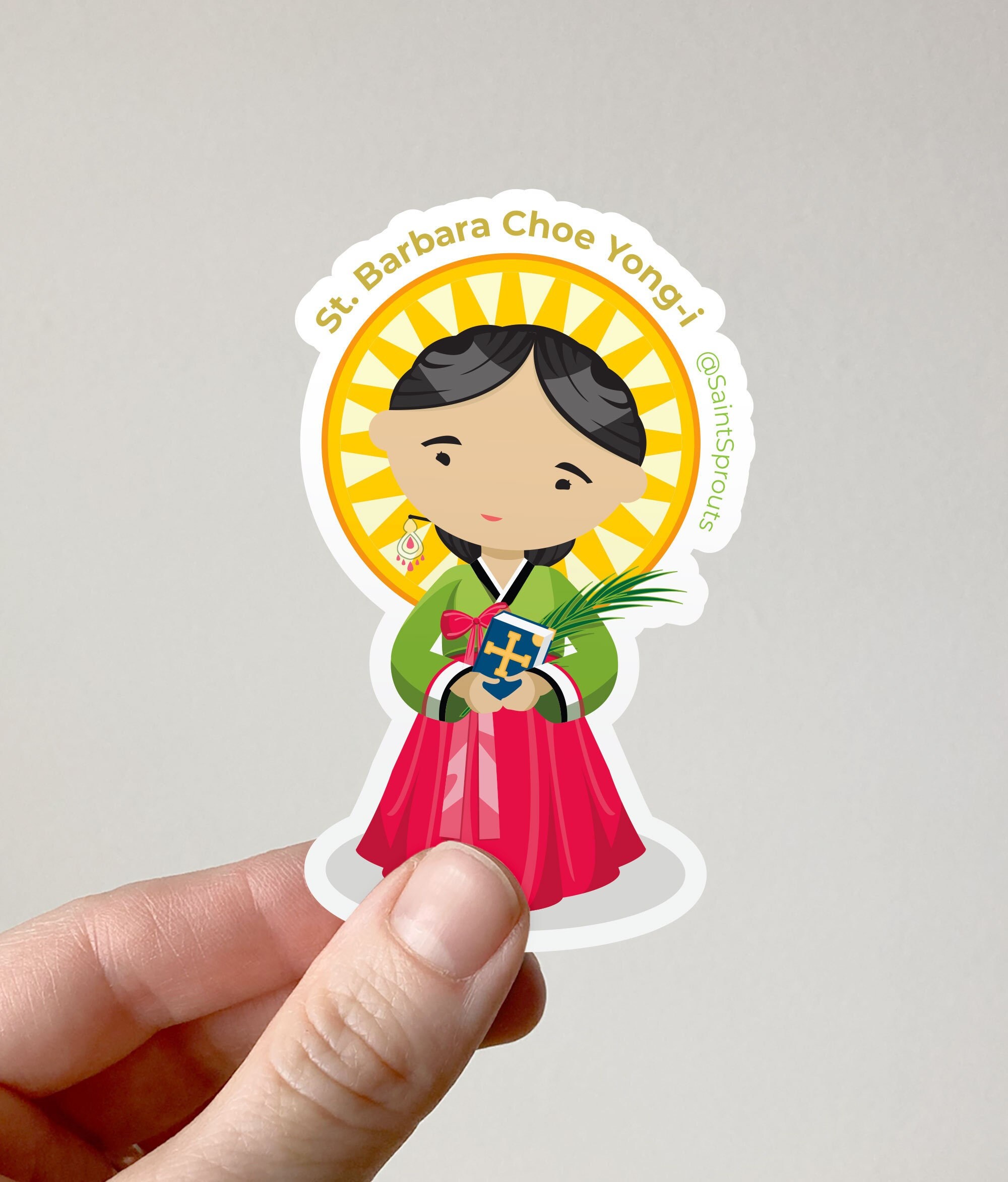 St. Barbara Choe Yong-i Sticker | Korean Catholic Martyr | Early Christian Witness | Faithful to Death | Religious Gift | Korean Saint