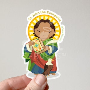 St. John the Evangelist Sticker | Beloved Disciple | Gospel Writer | Patron of Authors | Catholic Gift | John's Gospel | God is Love