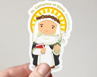 St. Catherine of Siena Sticker Catholic Gifts for Teens Catholic Confirmation Catholic Mom Gift Italian Saint Catherine of Siena Sticker