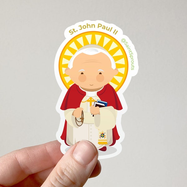 St. John Paul II Sticker Catholic Gifts for Teens Catholic Confirmation Catholic Mom Gift Catholic Dad Gift Polish Saint John Paul II JP2