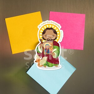 St. Luke Magnet | Catholic Saint of Artists, Doctors and Evangelists | Gospel Writer & Patron of Creativity and Healing | Catholic Gift