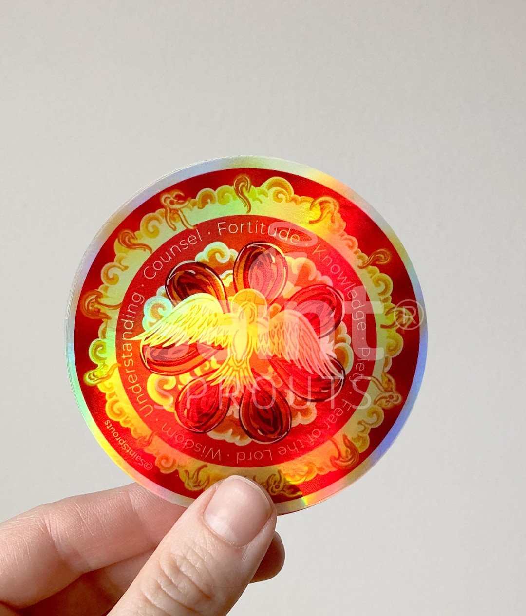 Holy Spirit Holographic Sticker | Catholic Confirmation Gift ...