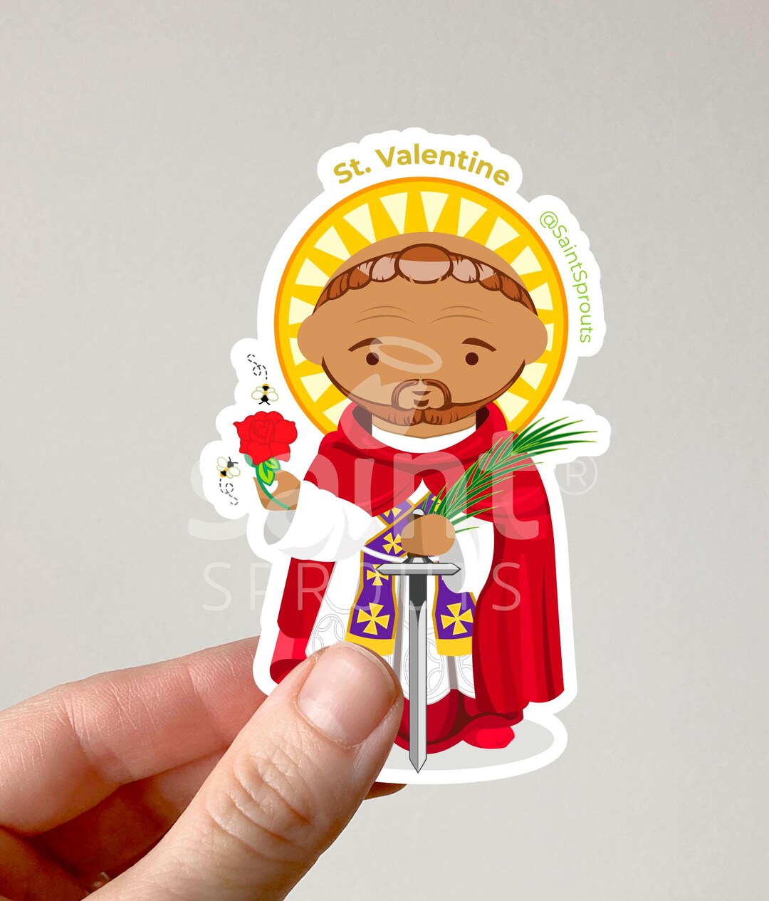 St. Valentine Sticker | Patron of Love | Defender of Christian Marriage ...