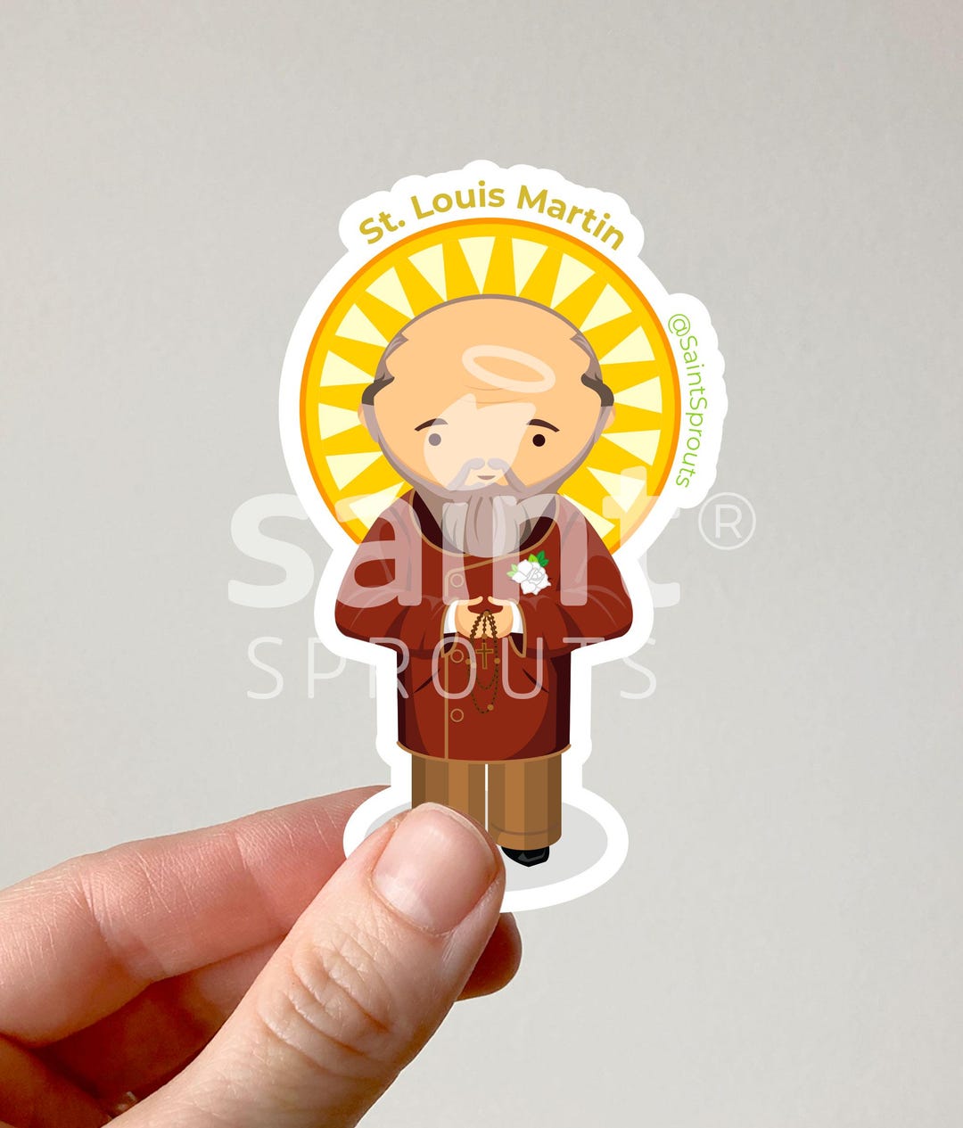St. Louis Martin Sticker | Catholic Gift for Fathers | Patron Saint of ...