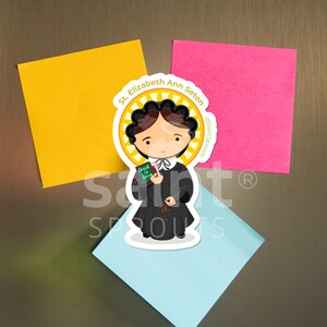 St. Elizabeth Ann Seton Magnet | Catholic Patron of Educators, Widows & Orphans | American Saint Manget | Catholic School Gift Magnet
