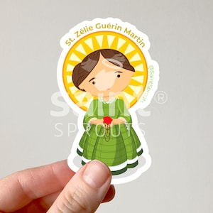 St. Zélie Martin Sticker – Patron Saint of Mothers & Parenting | Catholic Gift | Female Saint | Catholic Saint Sticker