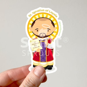 St. Ignatius of Loyola Sticker | Jesuit Founder | Spiritual Exercises Author | Patron of Education | Catholic Gift Sticker | Jesuit Sticker