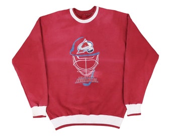 Retro 90s Colorado Avalanche Ice Hockey Printed Sweatshirt - Trends Bedding
