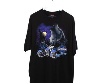 Harley Davidson Motorcycles Vintage 90’s Wolf Biker T-Shirt