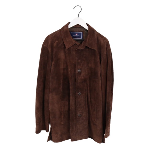 Newport Harbor Men’s Brown Suede Long Coat - image 1