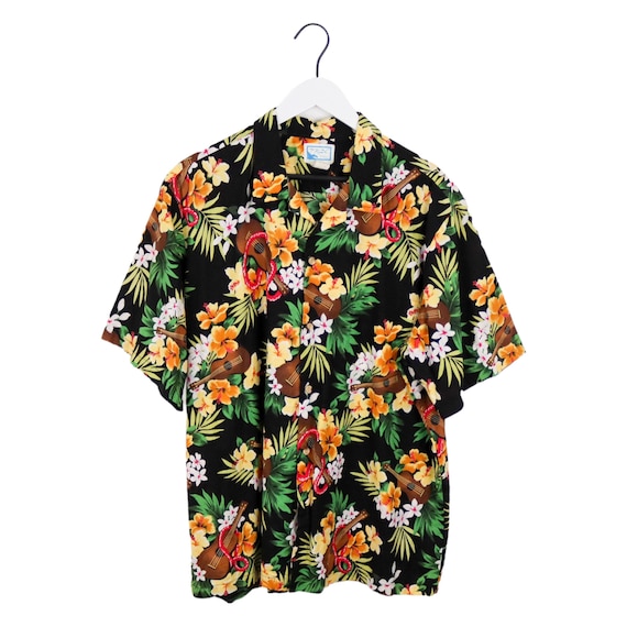 80’s Vintage Hawaiian Shirt Pride Of Hawaiian Uku… - image 1