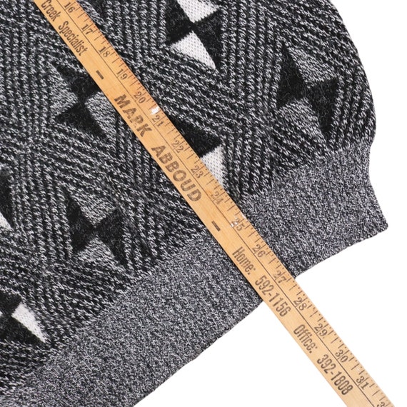 Vintage 90’s Men’s Black Argyle Knit Sweater - image 4