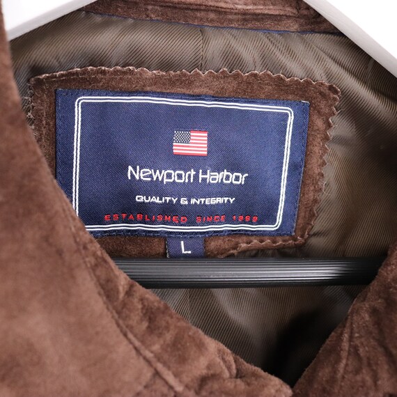 Newport Harbor Men’s Brown Suede Long Coat - image 4