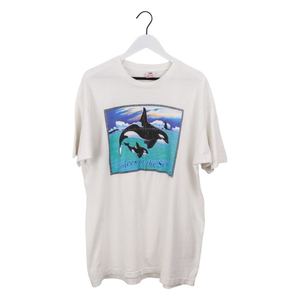 Human-i-Tees Vintage 90’s Killer Whale Ocean T-Shirt