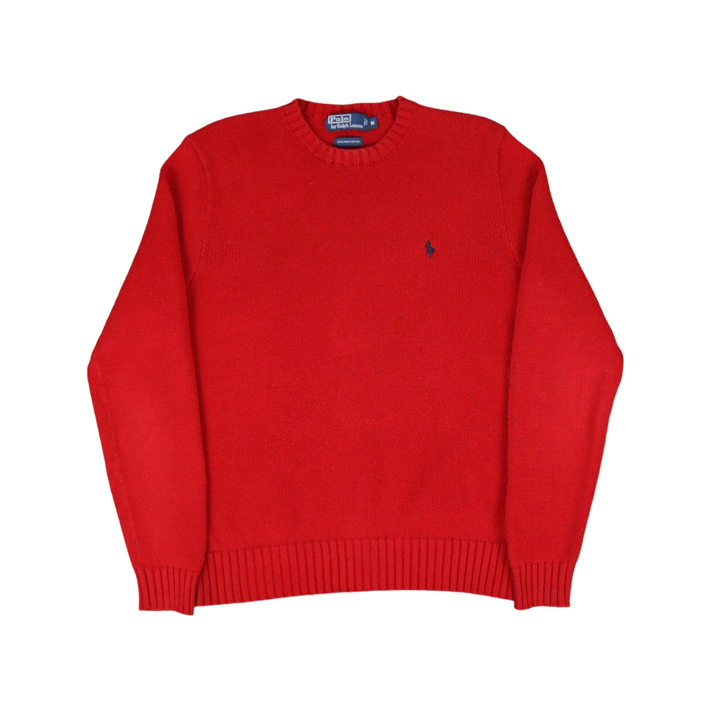 Vintage Polo Ralph Lauren Sweater Red 90s Logo Knit Pullover - Etsy
